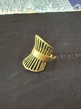 Gold Statement Ring (left) adjustable